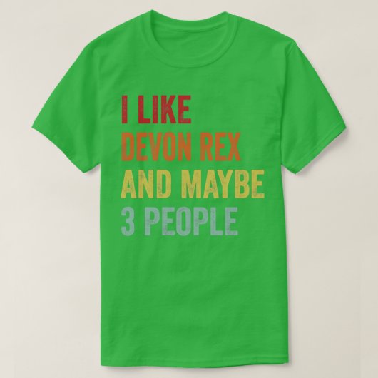 Ich mag Devon Rex vielleicht 3 Leute Devon Rex lie T-Shirt (Design vorne)