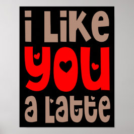 Ich mag dich ein aktuelles Fun Zitat schwarz Poster