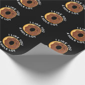 Ich mag dich ein Loch viel lustig Donut Puck Dark Geschenkpapier (Ecke)