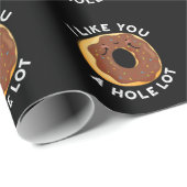 Ich mag dich ein Loch viel lustig Donut Puck Dark Geschenkpapier (Rolleneckpunkt)