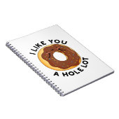 Ich mag dich ein sehr lustiger Donut-Puff Notizblock (Rechte Seite)