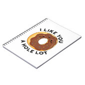 Ich mag dich ein sehr lustiger Donut-Puff Notizblock (Linke Seite)