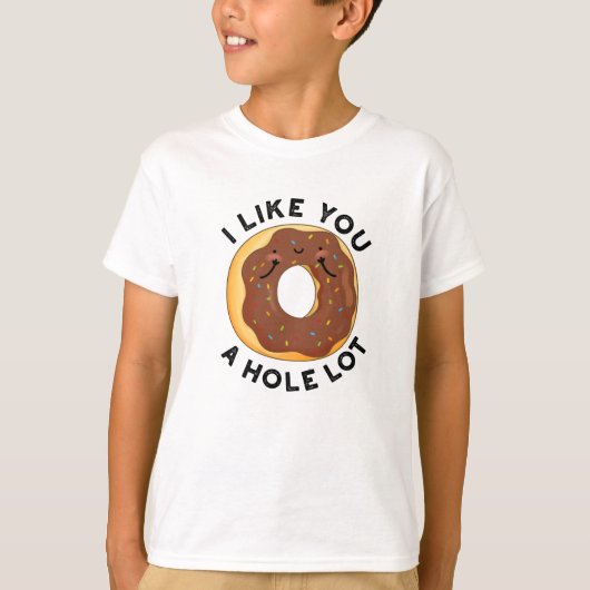 Ich mag dich ein sehr lustiger Donut-Puff T-Shirt (Vorderseite)