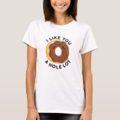 Ich mag dich ein sehr lustiger Donut-Puff T-Shirt (Vorderseite)