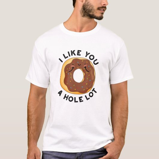 Ich mag dich ein sehr lustiger Donut-Puff T-Shirt (Vorderseite)