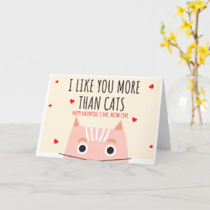 Ich mag dich mehr als Katzen - Valentinstag Karte