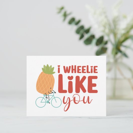 Ich mag dich Niedlich, wenn du einen schönen Valen Postkarte (Stehend Vorderseite)