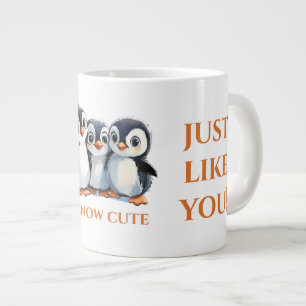 Ich mag dich, Pinguine Lover Geschenk, Jumbo-Tasse