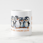 Ich mag dich, Pinguine Lover Geschenk, Jumbo-Tasse (Vorderseite)