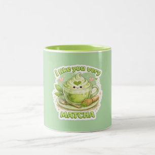 Ich mag dich sehr Matcha-Tasse Süße Matcha-Beche Zweifarbige Tasse