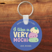Ich mag dich sehr Mochi Funny Niedlich Valentinsta Schlüsselanhänger (Vorderseite)