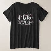 Ich mag dich T - Shirt (Design Rückseite)