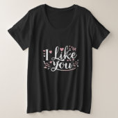 Ich mag dich T - Shirt (Design vorne)