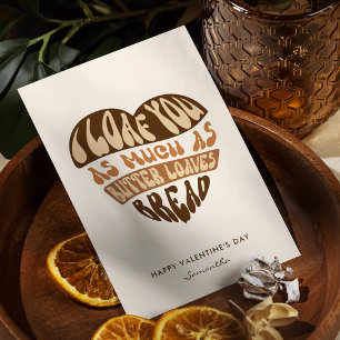 Ich mag dich Trendiges Beiges Herz Lustiges Valent Feiertagskarte