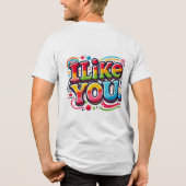 Ich mag dich Tri-Blend shirt (Rückseite)