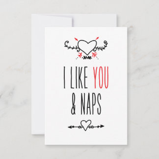 Ich mag dich und Naps | benutzerdefinierte Nachric