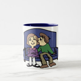 Ich mag dich Valentine Zweifarbige Tasse