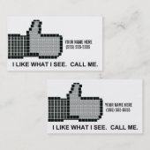 Ich mag dich visitenkarte (Vorne/Hinten)