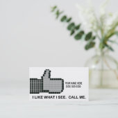 Ich mag dich visitenkarte (Stehend Vorderseite)