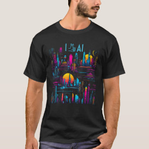 Ich mag die künstliche Intelligenz, zwei Daumen na T-Shirt