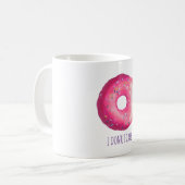 Ich mag die lustige Pun Pink Donut mit Sprinklen Kaffeetasse (Vorderseite Links)