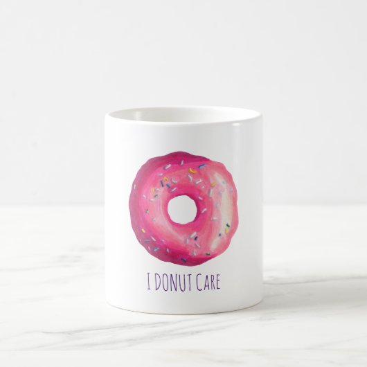 Ich mag die lustige Pun Pink Donut mit Sprinklen Kaffeetasse (Mittel)