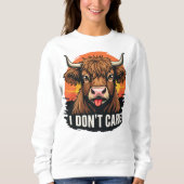 Ich mag die Niedliche Mutterkuh nicht Sweatshirt (Vorderseite)