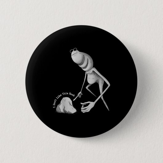 Ich mag diesen Stein nicht Funny Marcus The Worm M Button (Vorderseite)
