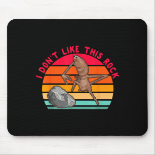 Ich mag diesen Stein nicht Lustiger Stein Wurm Vin Mousepad