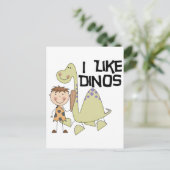 Ich mag Dinos - Boy Tshirts und Geschenke Postkarte (Stehend Vorderseite)