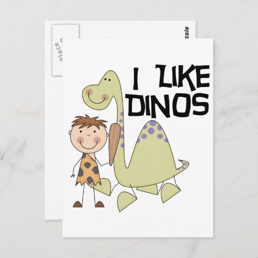 Ich mag Dinos - Boy Tshirts und Geschenke Postkarte (Vorne/Hinten)