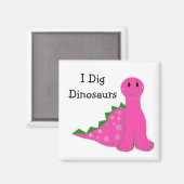 Ich mag Dinosaurier Magnet (Vorderseite/Rückseite)