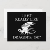 Ich mag Drachen wirklich, okay? Postkarte (Vorne/Hinten)