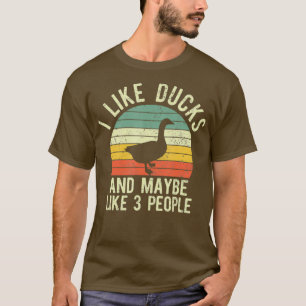 Ich mag Ducks lustiges Retro-Vintage Bauer Geschen T-Shirt