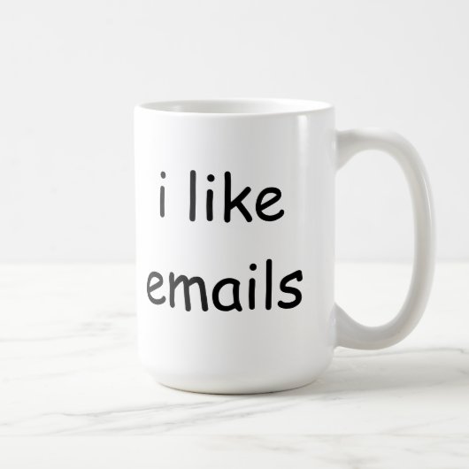 Ich mag E-Mail-Kaffee-Tasse Kaffeetasse (Rechts)