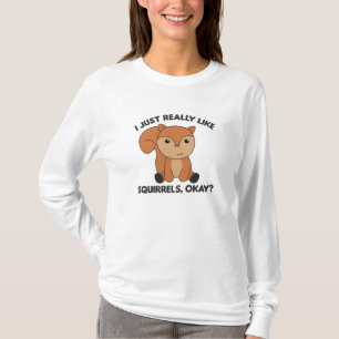 Ich mag Eichhörnchen echt wie ein lustiges Eichhör T-Shirt
