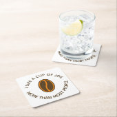 Ich mag eine Tasse Joe mehr... | Funny Coffee Slog Rechteckiger Pappuntersetzer (Vor Ort)