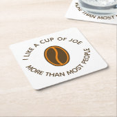 Ich mag eine Tasse Joe mehr... | Funny Coffee Slog Rechteckiger Pappuntersetzer (angewinkelt)