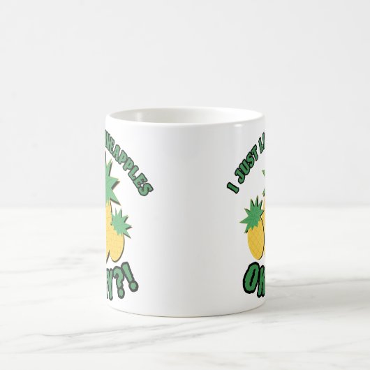 Ich mag einfach Ananas! Kaffeetasse (Mittel)