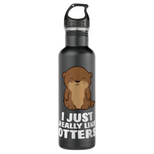 Ich mag einfach andere Niedliche Otter Copy Edelstahlflasche