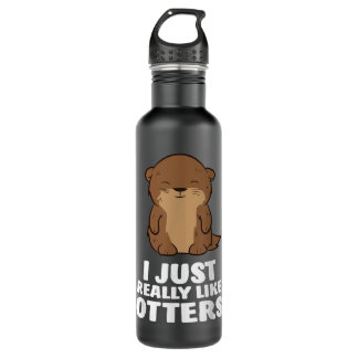 Ich mag einfach andere Niedliche Otter Copy Edelstahlflasche