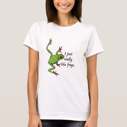 Ich mag einfach Frösche wirklich gerne T-Shirt (Vorderseite)
