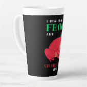 Ich mag einfach nur Frösche und Erdbeere Milchtasse (Linke Ecke)