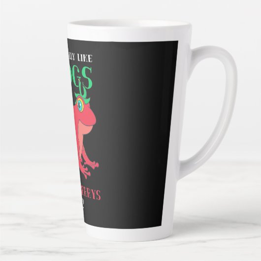 Ich mag einfach nur Frösche und Erdbeere Milchtasse (Rechts)