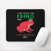 Ich mag einfach nur Frösche und Erdbeere Mousepad (Mit Mouse)