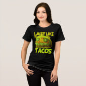ich mag einfach nur Tacos Design Tri-Blend Shirt (Vorderseite voll)