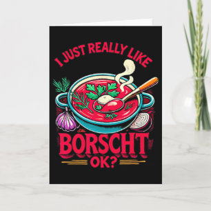 Ich mag einfach wirklich Borschtsch Russische Ukra Karte