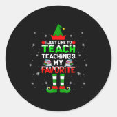 Ich mag einfach zu unterrichten Mein Lieblings-Chr Runder Aufkleber (Vorderseite)