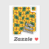 Ich mag einzigartige Blume Aufkleber (Blatt)