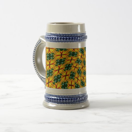 Ich mag einzigartige Blume Bierglas (Vorderseite Links)